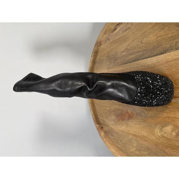 Premiata Sock Ankle Boots EU 35 US 5 Black Crystal Glitter Block Heel Womens NWB - Picture 9 of 11